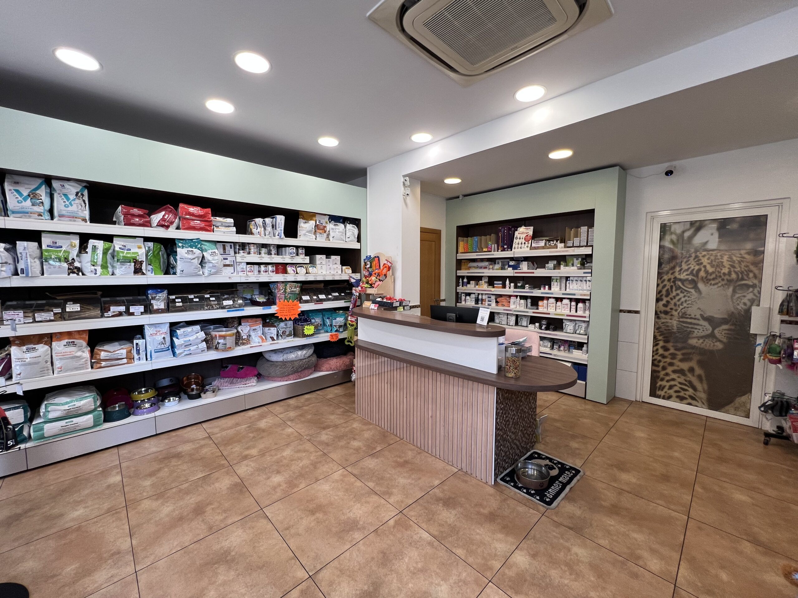 Accueil de la clinique vétérinaire à Neuilly-Sur-Seine - vue comptoir et pharmacie